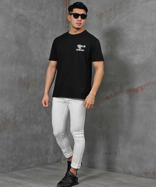 BLACK by VANQUISH(ブラックバイバンキッシュ)の「バック ロゴプリント 半袖 Tシャツ ブラック(Tシャツ/カットソー・メンズ・ブラック・M/L/XL)」の5枚目の写真