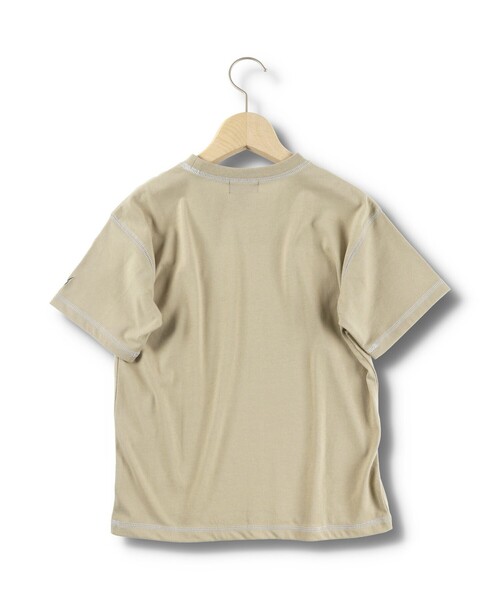 NAUTICA（ノーティカ）の「【NAUTICA/ノーティカ/吸水速乾】配色ステッチ半袖Tシャツ（Tシャツ/カットソー・キッズ・グリーン/ベージュ/チャコールグレー/パープル・120/130/140/150）」の12枚目の写真