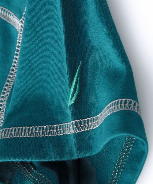 NAUTICA（ノーティカ）の「【NAUTICA/ノーティカ/吸水速乾】配色ステッチ半袖Tシャツ（Tシャツ/カットソー・キッズ・グリーン/ベージュ/チャコールグレー/パープル・120/130/140/150）」の13枚目の写真