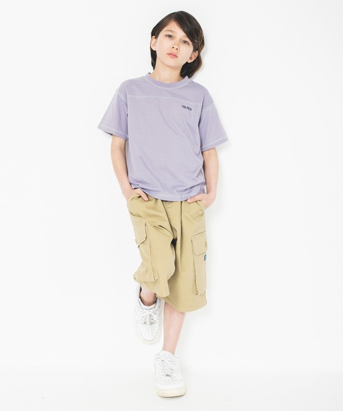 NAUTICA（ノーティカ）の「【NAUTICA/ノーティカ/吸水速乾】配色ステッチ半袖Tシャツ（Tシャツ/カットソー・キッズ・グリーン/ベージュ/チャコールグレー/パープル・120/130/140/150）」の9枚目の写真