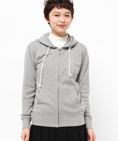 CIAOPANIC(チャオパニック)の「【CHAMPION】ZIPHOODEDSWEAT(パーカー・レディース・オフホワイト/グレー・MEDIUM)」の3枚目の写真