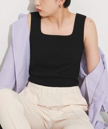 Aunt Marie's | カップ付きスクエアタンク(タンクトップ)