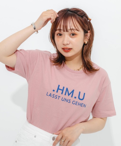 nemne store(ネンネストア)の「アソートロゴプリントTシャツ(Tシャツ/カットソー・レディース・オフホワイト/ピンク/クリーム/オートミール・フリー)」の2枚目の写真