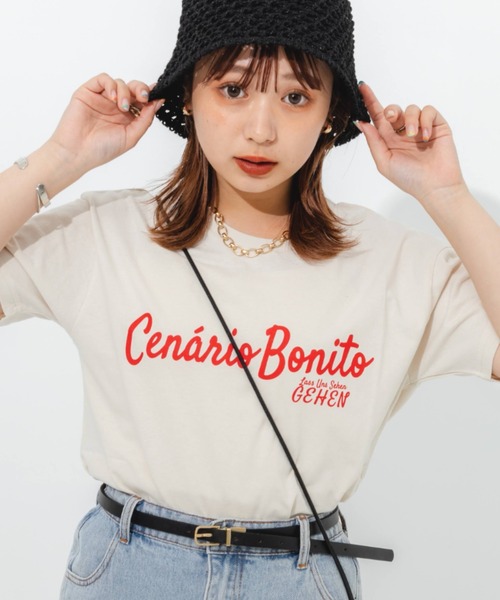 nemne store(ネンネストア)の「アソートロゴプリントTシャツ(Tシャツ/カットソー・レディース・オフホワイト/ピンク/クリーム/オートミール・フリー)」の4枚目の写真