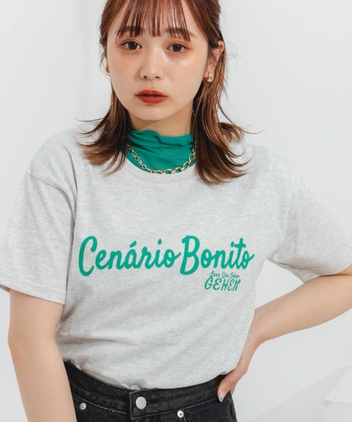 nemne store(ネンネストア)の「アソートロゴプリントTシャツ(Tシャツ/カットソー・レディース・オフホワイト/ピンク/クリーム/オートミール・フリー)」の7枚目の写真