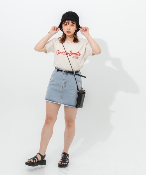 nemne store(ネンネストア)の「アソートロゴプリントTシャツ(Tシャツ/カットソー・レディース・オフホワイト/ピンク/クリーム/オートミール・フリー)」の16枚目の写真