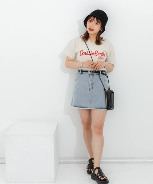 nemne store(ネンネストア)の「アソートロゴプリントTシャツ(Tシャツ/カットソー・レディース・オフホワイト/ピンク/クリーム/オートミール・フリー)」の20枚目の写真