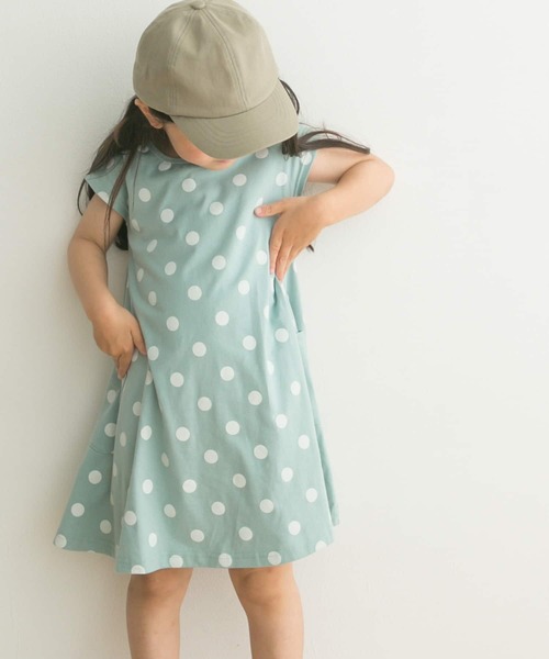 URBAN RESEARCH DOORS（アーバンリサーチドアーズ）の「ドットプリントフレアワンピース(KIDS)（ワンピース・キッズ・オレンジ系その他/ブルー系その他・105/120/135）」の11枚目の写真