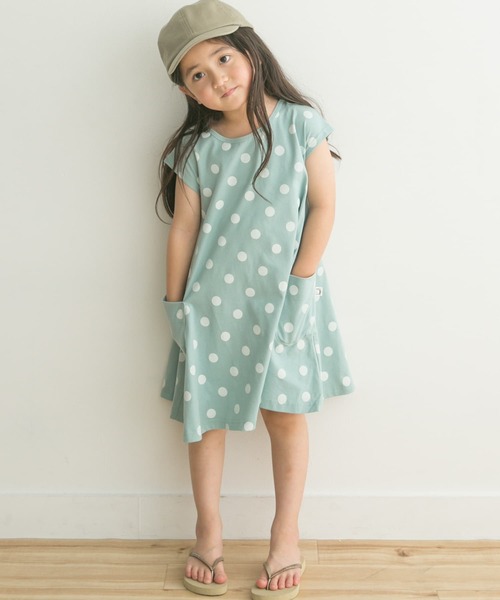URBAN RESEARCH DOORS（アーバンリサーチドアーズ）の「ドットプリントフレアワンピース(KIDS)（ワンピース・キッズ・オレンジ系その他/ブルー系その他・105/120/135）」の14枚目の写真