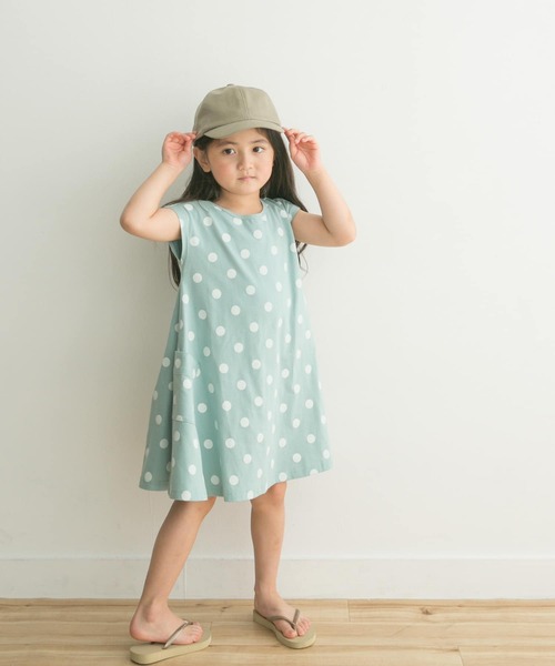 URBAN RESEARCH DOORS（アーバンリサーチドアーズ）の「ドットプリントフレアワンピース(KIDS)（ワンピース・キッズ・オレンジ系その他/ブルー系その他・105/120/135）」の21枚目の写真