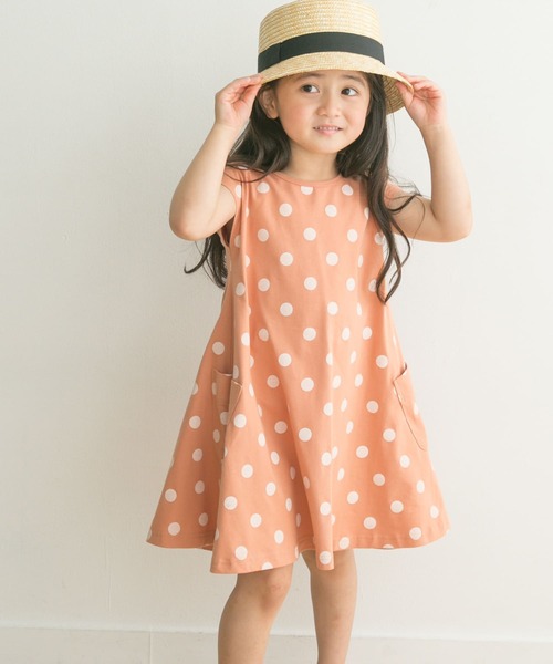 URBAN RESEARCH DOORS（アーバンリサーチドアーズ）の「ドットプリントフレアワンピース(KIDS)（ワンピース・キッズ・オレンジ系その他/ブルー系その他・105/120/135）」の6枚目の写真