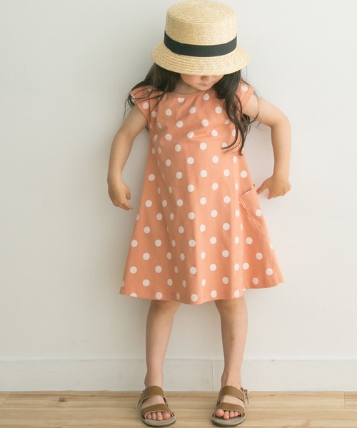 URBAN RESEARCH DOORS（アーバンリサーチドアーズ）の「ドットプリントフレアワンピース(KIDS)（ワンピース・キッズ・オレンジ系その他/ブルー系その他・105/120/135）」の12枚目の写真