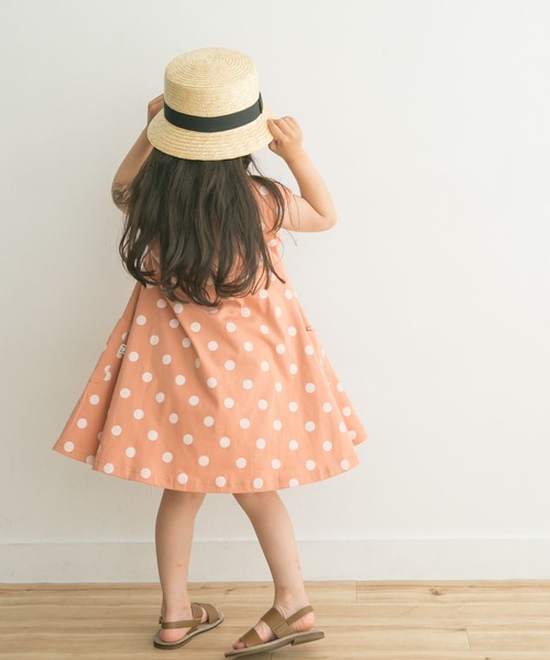 URBAN RESEARCH DOORS（アーバンリサーチドアーズ）の「ドットプリントフレアワンピース(KIDS)（ワンピース・キッズ・オレンジ系その他/ブルー系その他・105/120/135）」の15枚目の写真