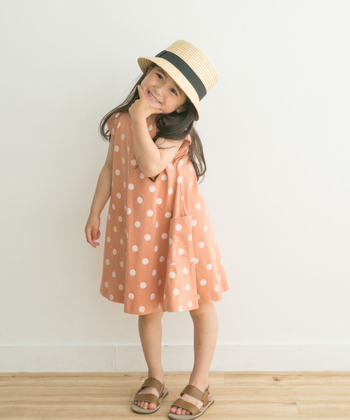 URBAN RESEARCH DOORS（アーバンリサーチドアーズ）の「ドットプリントフレアワンピース(KIDS)（ワンピース・キッズ・オレンジ系その他/ブルー系その他・105/120/135）」の20枚目の写真