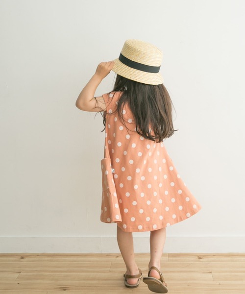 URBAN RESEARCH DOORS（アーバンリサーチドアーズ）の「ドットプリントフレアワンピース(KIDS)（ワンピース・キッズ・オレンジ系その他/ブルー系その他・105/120/135）」の13枚目の写真