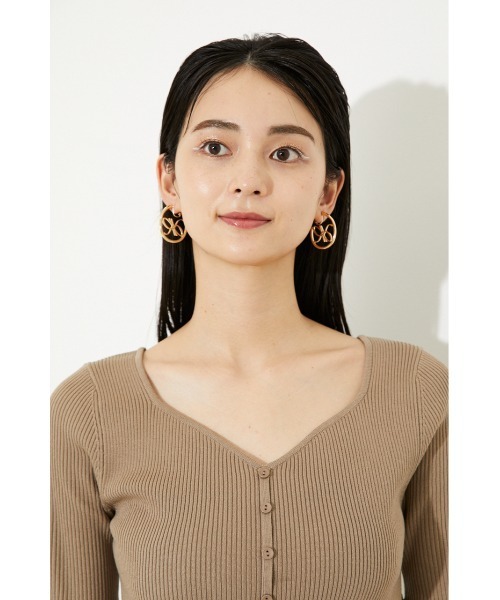 rienda（リエンダ）の「オープンネックタイトニットトップス（ニット/セーター・レディース・ブラック/ベージュ/ブラウン/ピンク・FREE）」の11枚目の写真