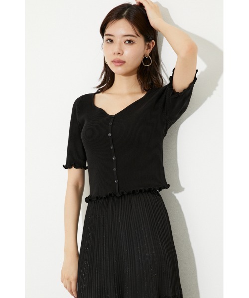 rienda（リエンダ）の「オープンネックタイトニットトップス（ニット/セーター・レディース・ブラック/ベージュ/ブラウン/ピンク・FREE）」の16枚目の写真