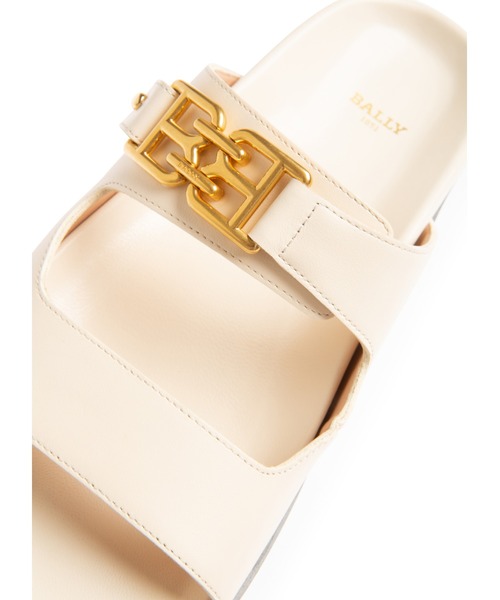 BALLY EMMA FLAT バリー レザー ダブルストラップ サンダル セール 半額以下】バリー サンダル レザー ダブルストラップ