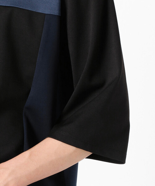 COMME CA ISM（コムサイズム）の「パッチワーク　5分袖　クルーネックTシャツ（Tシャツ/カットソー・メンズ・ブラック/ネイビー/グリーン・MEDIUM/LARGE）」の7枚目の写真