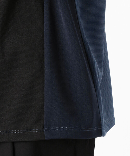 COMME CA ISM（コムサイズム）の「パッチワーク　5分袖　クルーネックTシャツ（Tシャツ/カットソー・メンズ・ブラック/ネイビー/グリーン・MEDIUM/LARGE）」の11枚目の写真