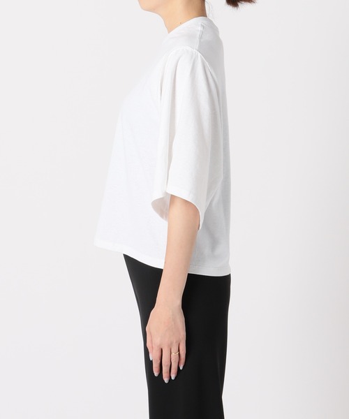 PRE_（プレ）の「【PRE_/プレ】フレアスリーブTシャツ（Tシャツ/カットソー・レディース・ネイビー/ホワイト/ブラック・FREE）」の11枚目の写真