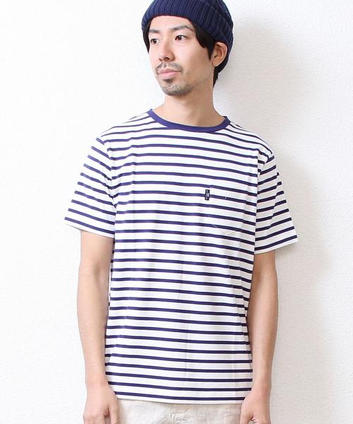 coen(コーエン)の「【MBC】ボーダーポケT(ユニセックス)(Tシャツ/カットソー・メンズ・ネイビー/グレー/オフホワイト・LARGE/MEDIUM/SMALL/X-LARGE/X-SMALL)」の7枚目の写真
