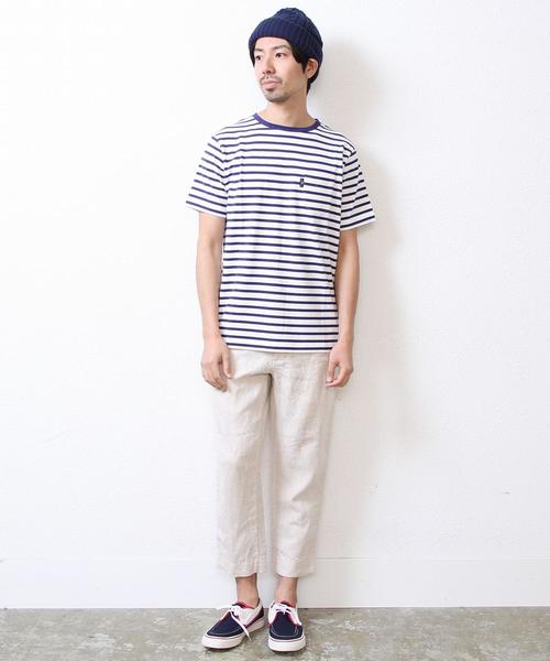 coen(コーエン)の「【MBC】ボーダーポケT(ユニセックス)(Tシャツ/カットソー・メンズ・ネイビー/グレー/オフホワイト・LARGE/MEDIUM/SMALL/X-LARGE/X-SMALL)」の8枚目の写真