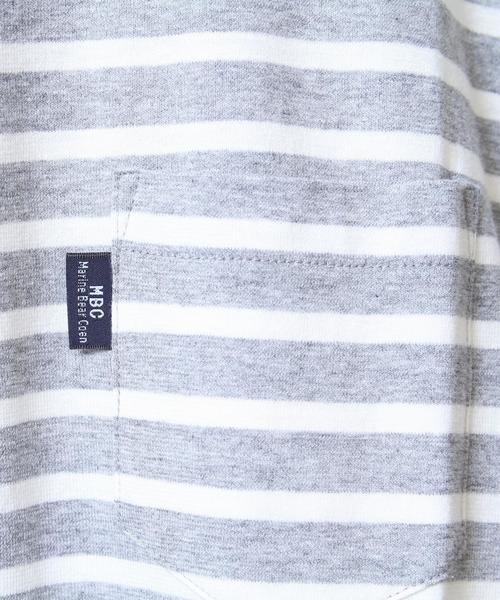 coen(コーエン)の「【MBC】ボーダーポケT(ユニセックス)(Tシャツ/カットソー・メンズ・ネイビー/グレー/オフホワイト・LARGE/MEDIUM/SMALL/X-LARGE/X-SMALL)」の4枚目の写真