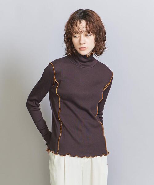 BEAUTY&YOUTH UNITED ARROWS（ビューティーアンドユースユナイテッドアローズ）の「メローステッチ タートルネック カットソー（Tシャツ/カットソー・レディース・ブラック/ダークブラウン/オフホワイト/オレンジ/ライム・FREE）」の16枚目の写真