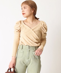 U by SPICK&SPAN | カシュクールリブトップス◆(Tシャツ/カットソー)