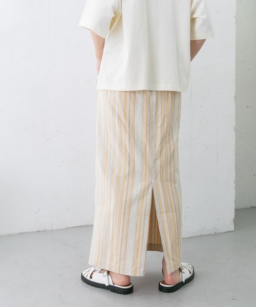 KBF（ケイビーエフ）の「ストライプペンシルスカート（スカート・レディース・ホワイト系その他/オレンジ系その他・ONE）」の12枚目の写真