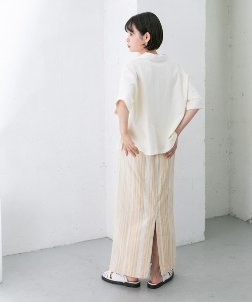 KBF（ケイビーエフ）の「ストライプペンシルスカート（スカート・レディース・ホワイト系その他/オレンジ系その他・ONE）」の15枚目の写真