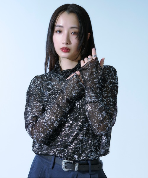 Ellno Loset（エルノロゼット）の「【新柄追加】アソートシアーハイネックインナー/サムホール付き（Tシャツ/カットソー・メンズ・ブラック/パープル/ボルドー/ライトグレー/ブルー/ブラック系その他/ブルー系その他/ブラック系その他2/ブラック系2/ホワイト系1/ブラック系1/シルバー/グレー/グレイッシュブルー/グレー系その他/ブラック系3/ブルー系・MEDIUM/LARGE）」の17枚目の写真