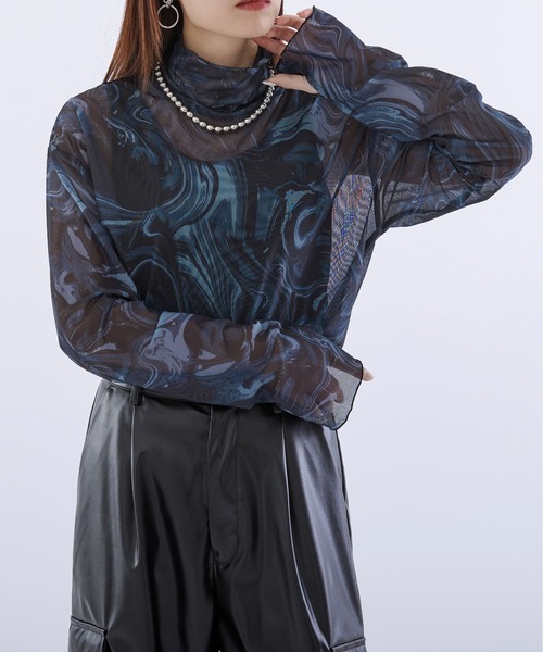 Ellno Loset（エルノロゼット）の「【新柄追加】アソートシアーハイネックインナー/サムホール付き（Tシャツ/カットソー・メンズ・ブラック/パープル/ボルドー/ライトグレー/ブルー/ブラック系その他/ブルー系その他/ブラック系その他2/ブラック系2/ホワイト系1/ブラック系1/シルバー/グレー/グレイッシュブルー/グレー系その他/ブラック系3/ブルー系・MEDIUM/LARGE）」の18枚目の写真