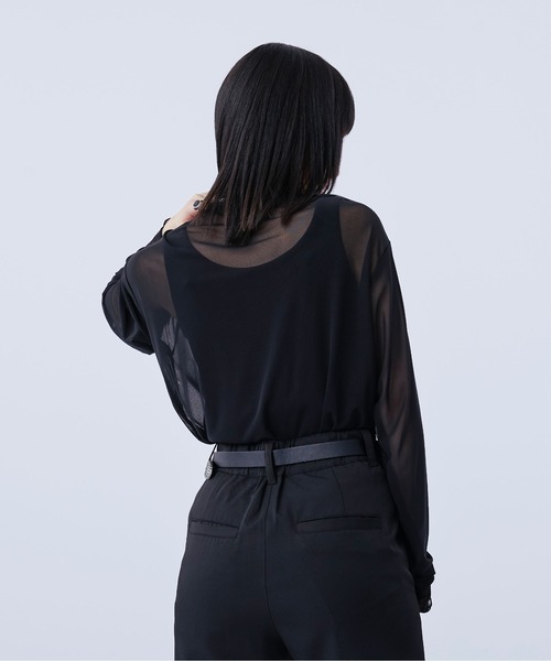 Ellno Loset（エルノロゼット）の「【新柄追加】アソートシアーハイネックインナー/サムホール付き（Tシャツ/カットソー・メンズ・ブラック/パープル/ボルドー/ライトグレー/ブルー/ブラック系その他/ブルー系その他/ブラック系その他2/ブラック系2/ホワイト系1/ブラック系1/シルバー/グレー/グレイッシュブルー/グレー系その他/ブラック系3/ブルー系・MEDIUM/LARGE）」の21枚目の写真