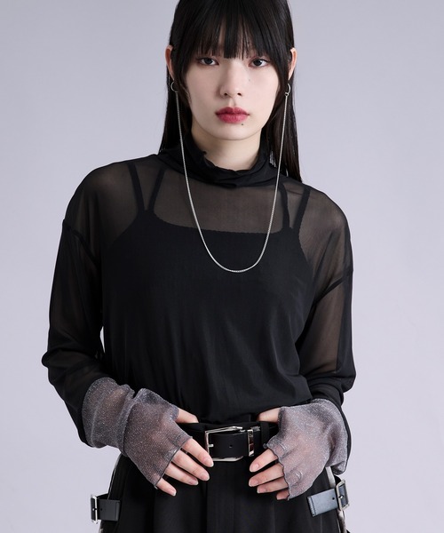 アソートシアーハイネックインナー/フィンガーホール付き（Tシャツ