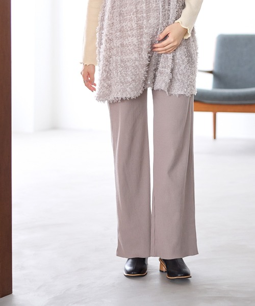 Rosemadame(ローズマダム)の「【新色追加】産後にも活躍 セルフカットできるマタニティリブストレートらくちんパンツ(マタニティウェア/グッズ・レディース・ブラック/オフホワイト/グリーン/モカ/ネイビー/ライトグリーン/杢グレー/アイボリー/ブラウン・LL/M/L/XXL)」の20枚目の写真