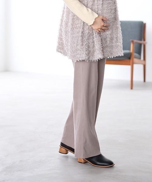 Rosemadame(ローズマダム)の「【新色追加】産後にも活躍 セルフカットできるマタニティリブストレートらくちんパンツ(マタニティウェア/グッズ・レディース・ブラック/オフホワイト/グリーン/モカ/ネイビー/ライトグリーン/杢グレー/アイボリー/ブラウン・LL/M/L/XXL)」の21枚目の写真