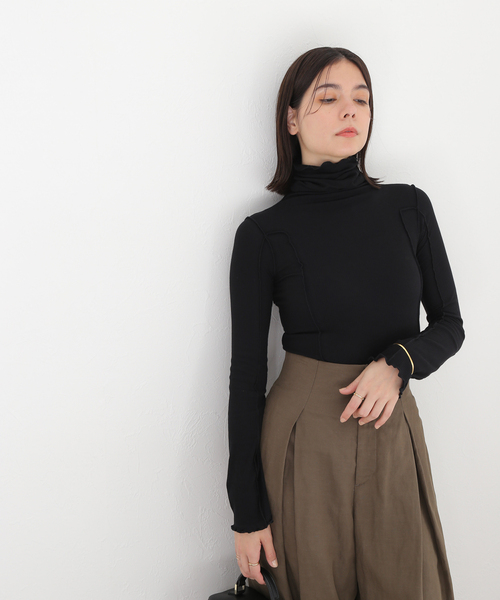 ＜BASERANGE（ベースレンジ）＞OMATO タートルネック カットソー Baserange ベースレンジ OMATO TURTLE NECK COTTON RIB オマト