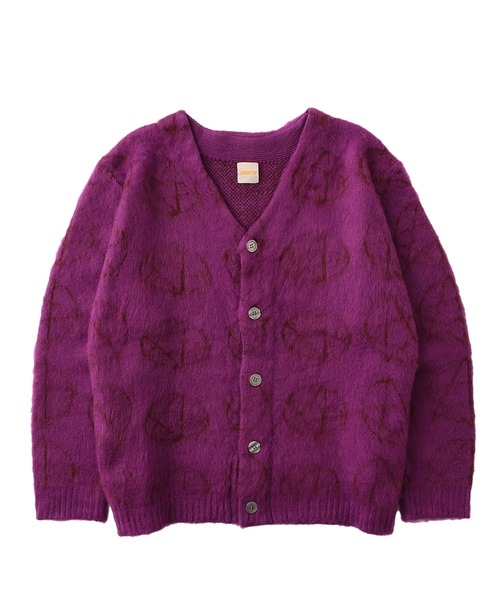 WHO'S WHO gallery（フーズフーギャラリー）の「【KOOKY'N/クーキー】アルパカ混モヘアライク星柄カーディガン（カーディガン/ボレロ・メンズ・ブラック/パープル・FREE）」の7枚目の写真