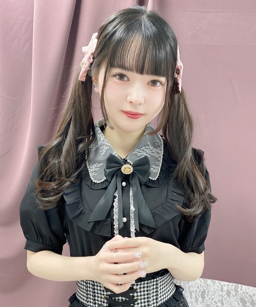 ROJITA（ロジータ）の「ブローチ付きヨークフリルブラウス（シャツ/ブラウス・レディース・ホワイト/ブラック/ピンク・FREE）」の19枚目の写真