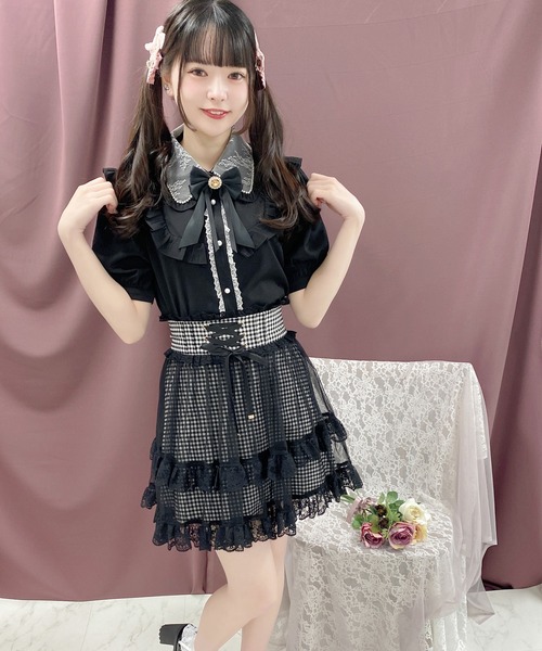 ROJITA（ロジータ）の「ブローチ付きヨークフリルブラウス（シャツ/ブラウス・レディース・ホワイト/ブラック/ピンク・FREE）」の22枚目の写真
