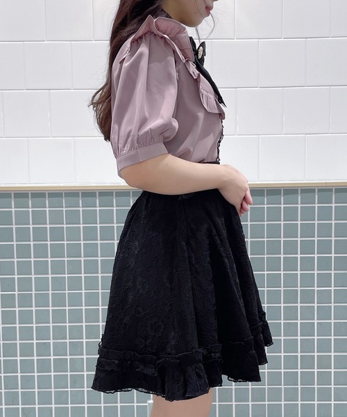 ROJITA（ロジータ）の「ブローチ付きヨークフリルブラウス（シャツ/ブラウス・レディース・ホワイト/ブラック/ピンク・FREE）」の12枚目の写真