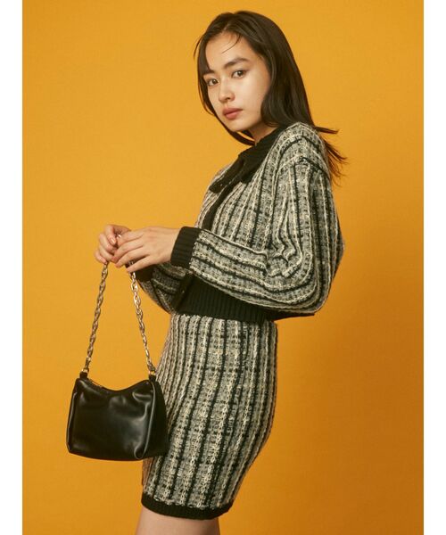 EMODA（エモダ）の「ツイードニットスカート（スカート・レディース・ブラック/レッド/グリーン・FREE）」の17枚目の写真