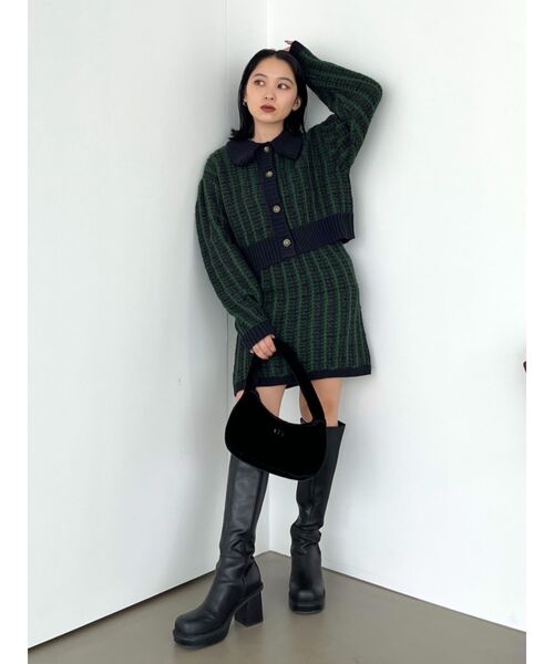 EMODA（エモダ）の「ツイードニットスカート（スカート・レディース・ブラック/レッド/グリーン・FREE）」の20枚目の写真