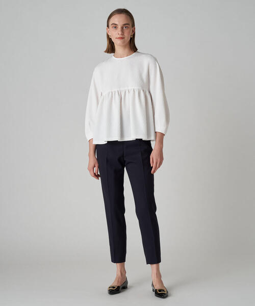 TOMORROWLAND (トゥモローランド)の「ランバスジャカード ペプラムブラウス(シャツ/ブラウス・レディース・ブラック/ホワイト・36)」の3枚目の写真