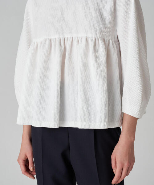 TOMORROWLAND (トゥモローランド)の「ランバスジャカード ペプラムブラウス(シャツ/ブラウス・レディース・ブラック/ホワイト・36)」の9枚目の写真