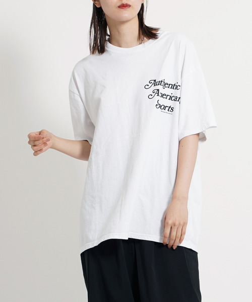 Russell Athletic(ラッセルアスレティック)の「RUSSELL ATHLETIC ラッセルアスレチック プリントTシャツ(Tシャツ/カットソー・メンズ・ホワイト/ブラック/ネイビー/オレンジ・FREE)」の5枚目の写真