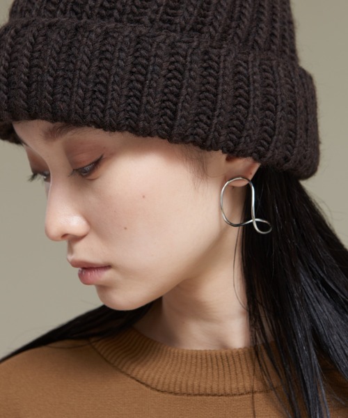 NOMINE（ノミネ）の「【WEB限定】【Santelli Francesca】 ニット帽（ニットキャップ/ビーニー・レディース・ライトグレー/オレンジ/ブラック・フリー）」の4枚目の写真