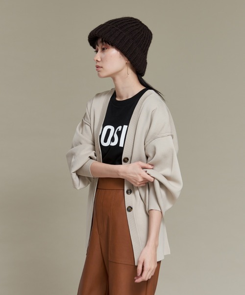 NOMINE（ノミネ）の「【WEB限定】【Santelli Francesca】 ニット帽（ニットキャップ/ビーニー・レディース・ライトグレー/オレンジ/ブラック・フリー）」の13枚目の写真